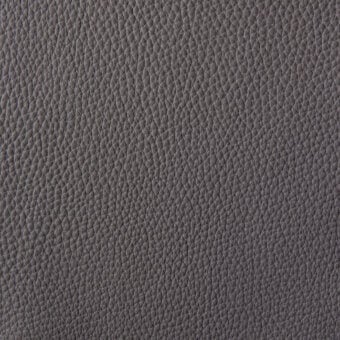 Gray leather texture with pebble-grain pattern, displaying a consistent medium tone and uniformly distributed, rounded indentations across the surface.